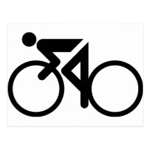 cycling racing bicycle postcard