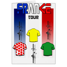Cycling Touring France Cyclists gear Greeting Card