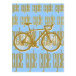 Cyclists Cycle Postcard