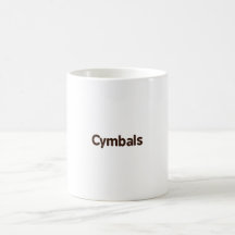 cymbals text brown mug