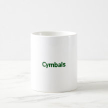 cymbals text green mug