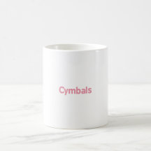 cymbals text pink mug
