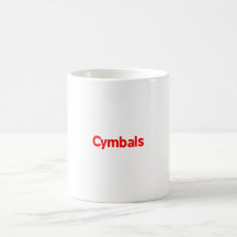 cymbals text red mugs