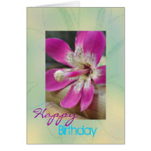 "Cyndee" Tropical Orchid Birthday Card
