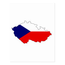 Czech flag map post cards