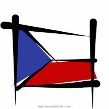 Czech Republic Brush Flag Photo Cut Out