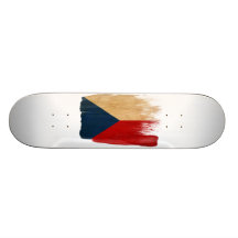 Czech Republic Flag Skate Deck