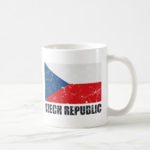 Czech Republic Vintage Flag Mugs