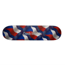 Czech Republic Waving Flag Skate Deck