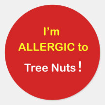 d5 - I'm Allergic - TREE NUTS. Stickers