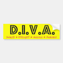 D.I.V.A. Divorced Woman Bumper Stickers