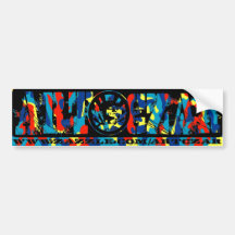 "Da' Man" #3 (Cyan Camo) - ART CZAR Bumper Sticker