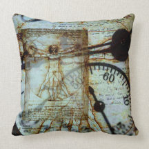 Da Vinci Vitruvian Man Pillow