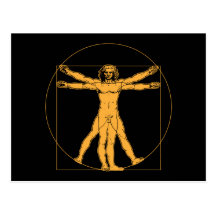 Da Vinci Vitruvian Man Postcard