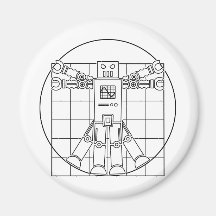Da Vinci Vitruvian Robot Magnet