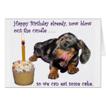 Dachshund Birthday  Card