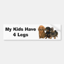 Dachshund Bumper Sticker My Kids Have 4 Legs