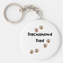 Dachshund Dad Keychain