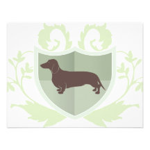 Dachshund Doxie Classic Crest Design Custom Invite