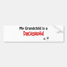Dachshund Grandchild Bumper Stickers