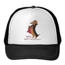 Dachshund Halloween Vampire Trucker Hat