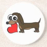 Dachshund Has My Heart Beverage Coasters