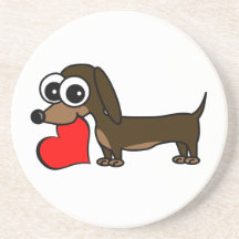 Dachshund Has My Heart Beverage Coasters