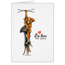 Dachshund Here for You Encouragement Greeting Card
