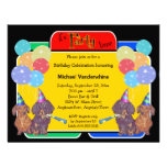 Dachshund Hound Birthday Barker Custom Invitation