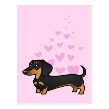 Dachshund Love (smooth coat) Postcard