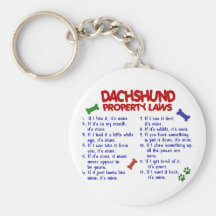 Dachshund Property Laws 2 Keychain