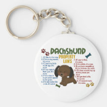 Dachshund Property Laws 4 Keychains