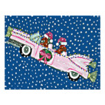 Dachshund Santas Christmas Cadillac Invitation
