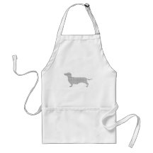 Dachshund Silhouette From Many Apron