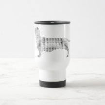 Dachshund Silhouette From Many Coffee Mug