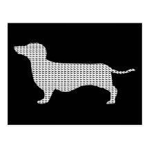 Dachshund Silhouette From Many Postcard