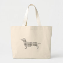 Dachshund Silhouette From Many Tote Bag