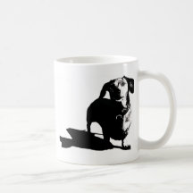 Dachshund Sketch Coffee Mugs