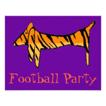 Dachshund Tiger Party Personalized Announcement
