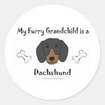DachshundBlackTan Round Sticker