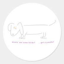 Dachshunds don't do tricks stickers