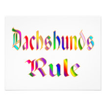 Dachshunds Rule Personalised Announcement