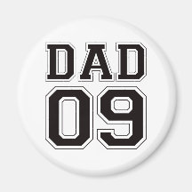 Dad 2009 - Black Refrigerator Magnets