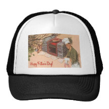 Dad Barbeque BBQ Retro Ad Vintage Father's Day Mesh Hat