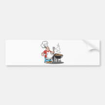 dad cooking on the grill bumper sticker