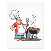 dad cooking on the grill personalized invitation