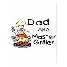 Dad Master Griller Post Cards