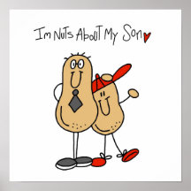 Dad - Nuts About My Son T-shirts and GiftsD Posters