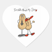 Dad - Nuts About My Son T-shirts and GiftsD Stickers