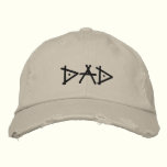 Dad Teepee Distressed Cap / Hat embroidered hats